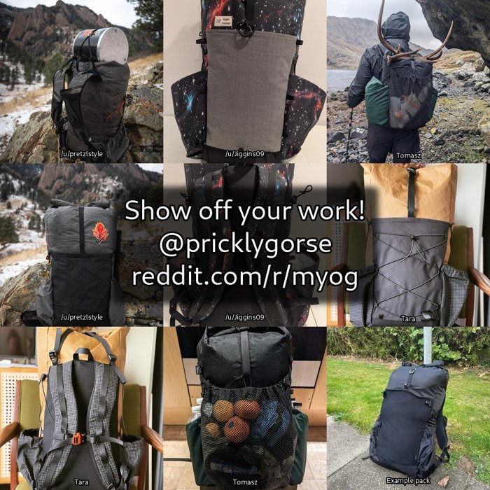 Montage of bags made by the community from this pattern
