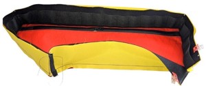 Frame bag partially constructed with the gusset piece on the top.
