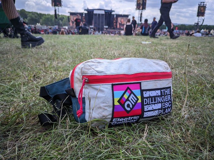 A photo of the hip pack at Download Festival