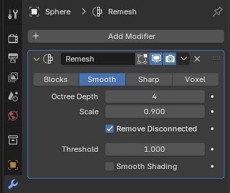 Blender modifiers