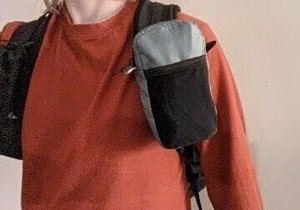 Photo of a person wearing the bag 