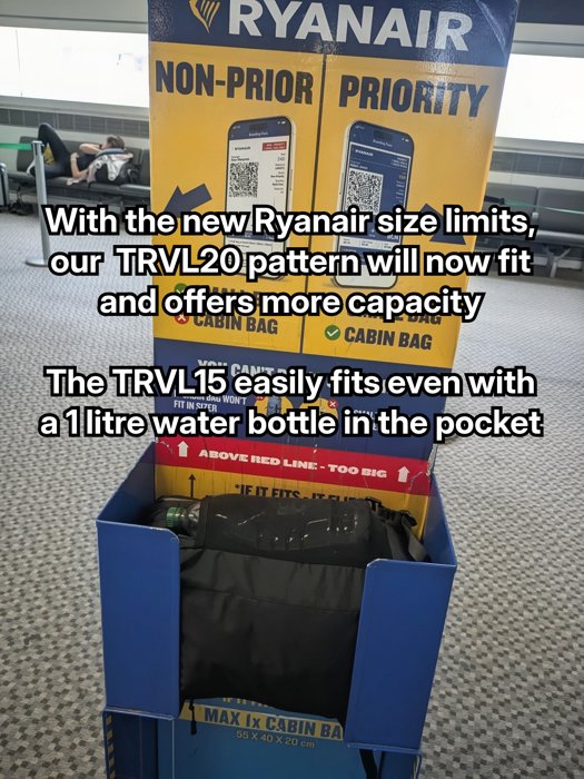 The bag in a Ryanair sizer