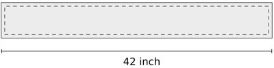 Diagram showing the calculation for the gusset width.